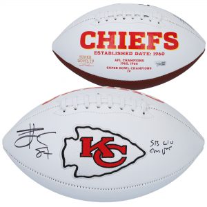 Travis Kelce Kansas City Chiefs Super Bowl LIV Champions Autographed Football
