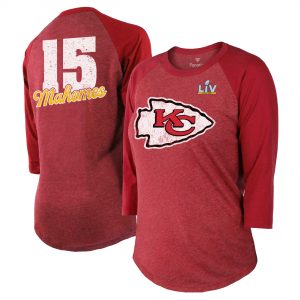 Women’s Kansas City Chiefs Patrick Mahomes Super Bowl LV 3/4-Sleeve T-Shirt